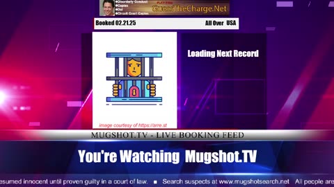 Mugshot TV - Live Arrest Booking Video Stream