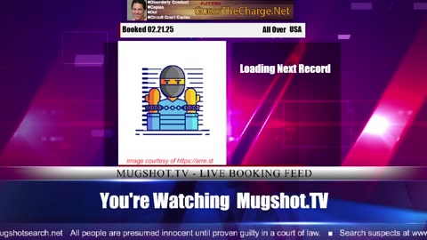 Mugshot TV - Live Arrest Booking Video Stream