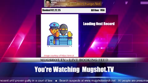 Mugshot TV - Live Arrest Booking Video Stream