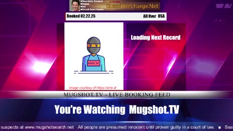 Mugshot TV - Live Arrest Booking Video Stream