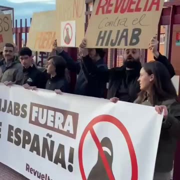 Spanish patriots do not want women in hijab or burka in Spain.