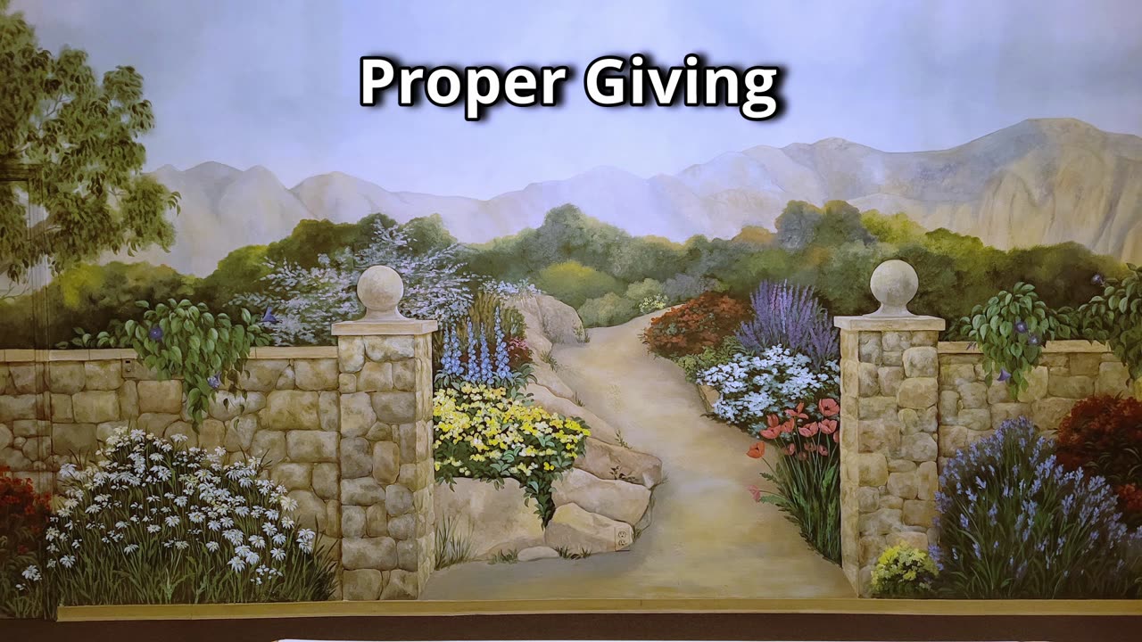 Proper Giving