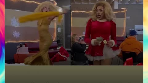 Napa Valley College hosts ‘Drag the Halls’ event for the ‘holigays’ drag queens in Christmas outfits