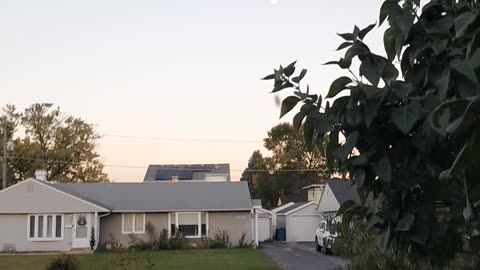 The sun and the moon.... this morning!