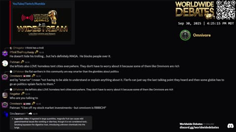 0091 WIDESTREAM - Worldwide Debates - YouTube/Twitch/Rumble