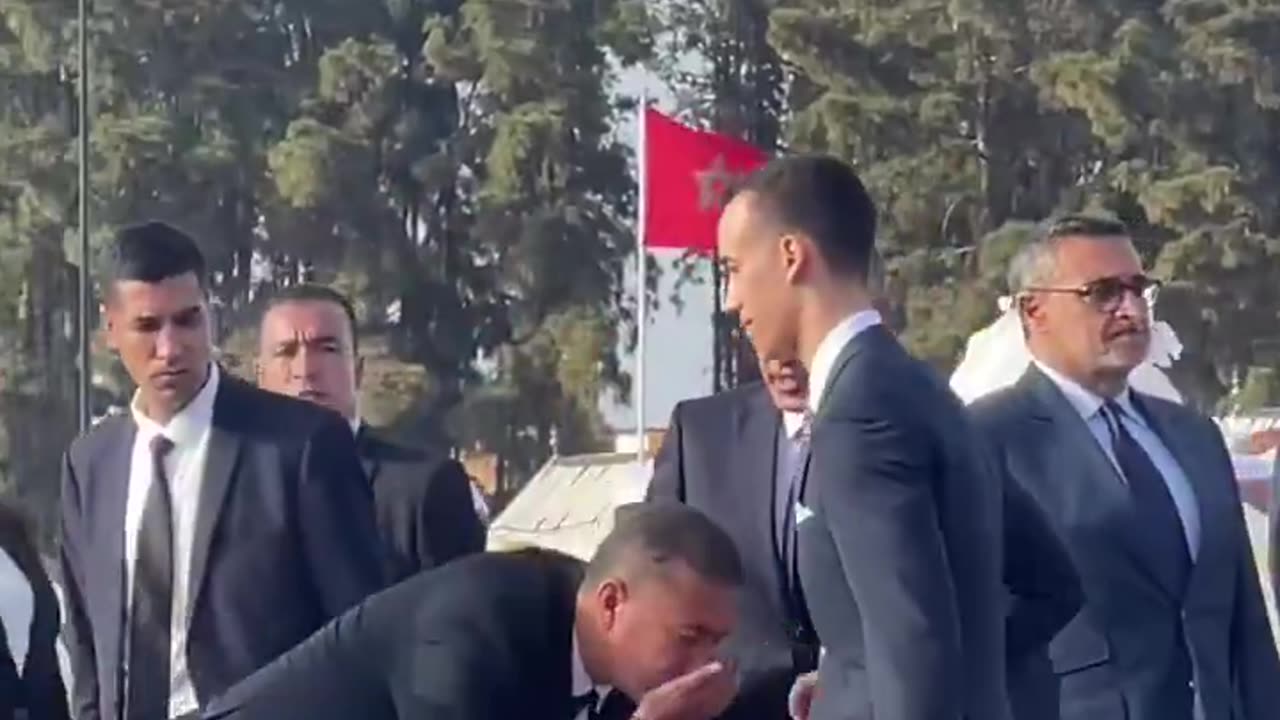 This is the Prince of Morocco he does not allow his subjects to kiss the ring