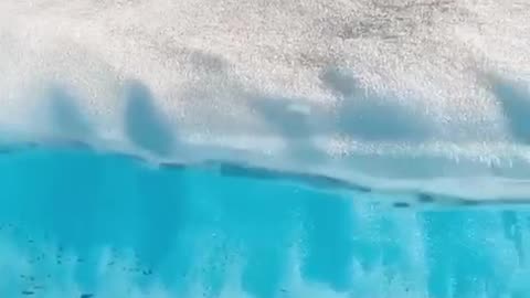 Icy blue glacier water in Alaska 🧊