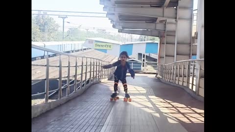 Skating on slope | Skating | #rumble #rumble studio #skating #skater #kids #Harshalidhankhola