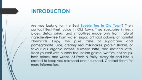 Best Bubble Tea in Old Town