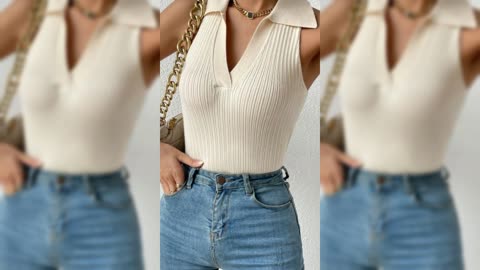 Polo Collar Sleeveless Tank