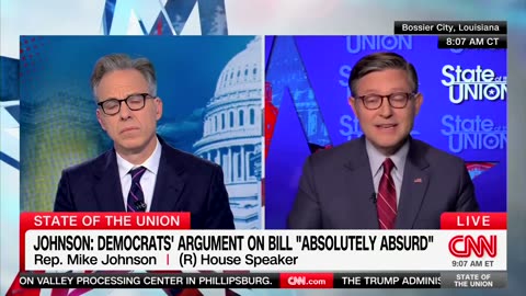 Speaker Johnson Joins CNN's State of the Union with Jake Tapper