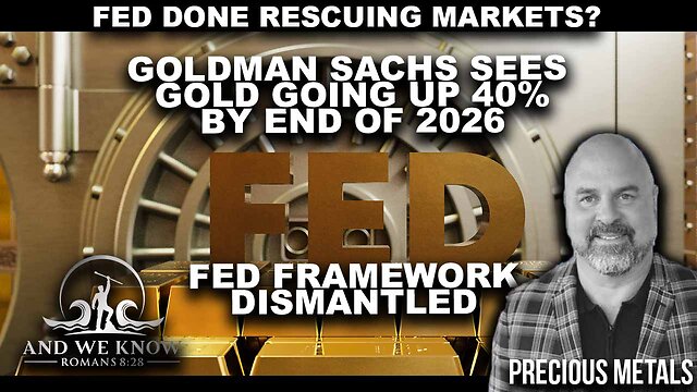 6.20.26: FED done RESCUING MARKETS? Goldman Sachs sees Gold going up 40% by end of the year, PRAY!