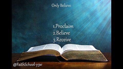 1.Say 2.Believe 3.Receive