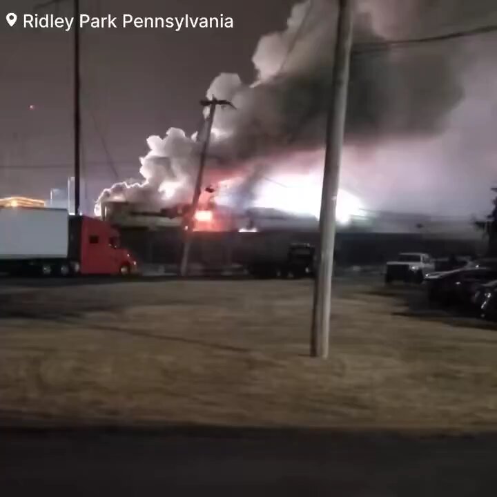 A SEPTA train erupted into flames in Delaware County, Pennsylvania ...