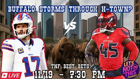 Bills vs Texans Thursday Night Football: BEST BETS, Locks & Props - Battle Red Beatdown Incoming?