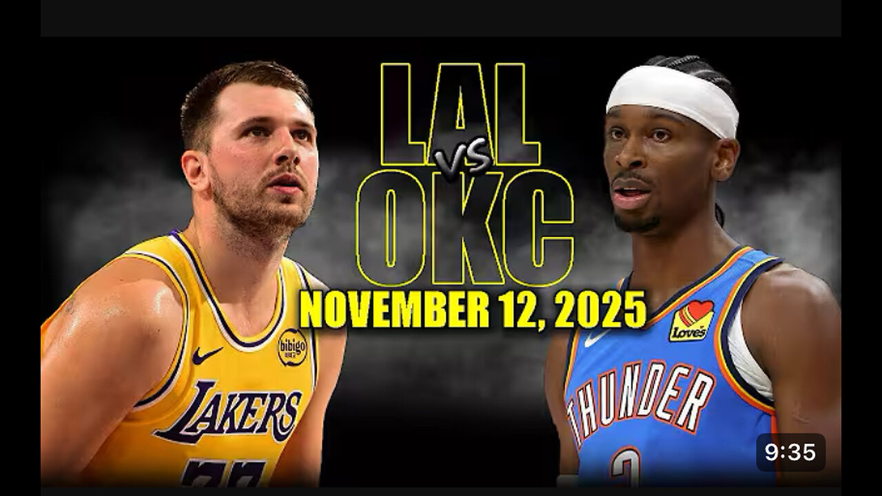 Oklahoma City thunder VS Los Angeles Lakers game highlights