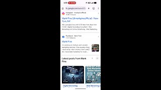 Mark Pine Google search on October 1, 2025.