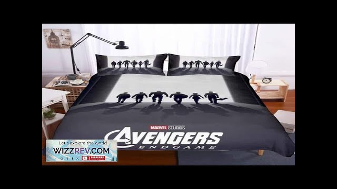 Avengers Endgame Original Six Avengers Silhouette Bedding Set Review