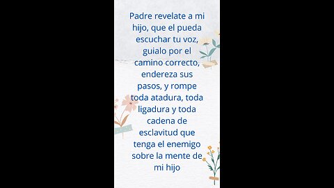 Oración diaria por nuestros hijos 🙏