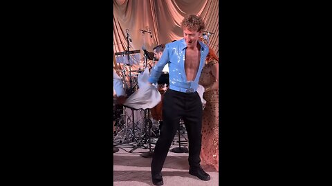 Mark Zuckerberg ditched his suit and performed in a blue jumpsuit at his wife's 40th birthday.