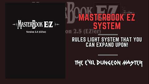 MasterBook EZ: The Ultimate Barebones RPG for Any Genre!