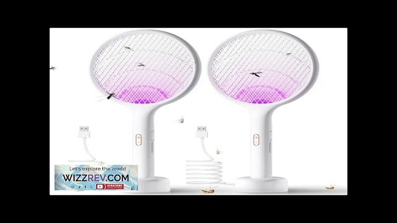 YISSVIC Electric Fly Swatter 2 Pack Bug Zapper Racket 4000 Volt Dual Review