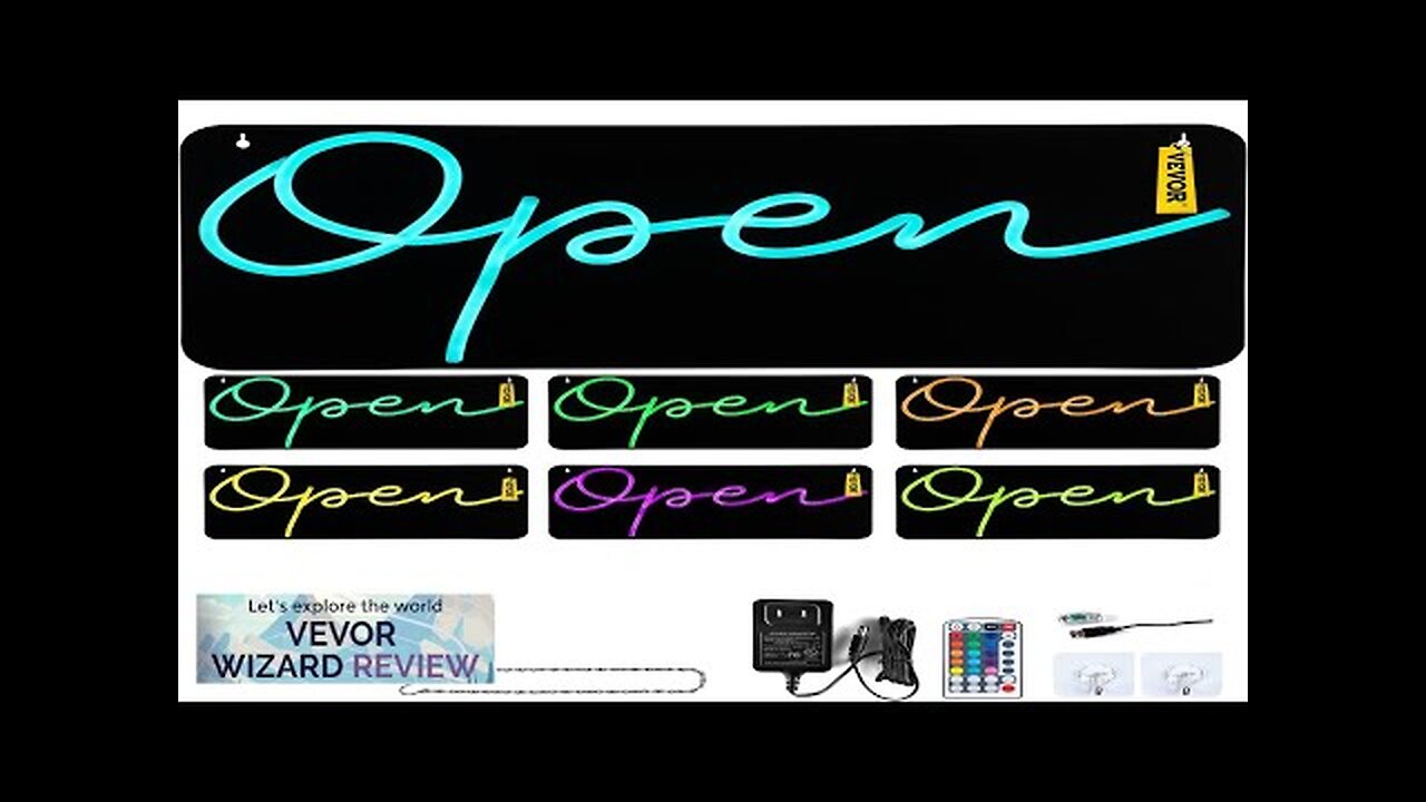 VEVOR LED Open Sign 22" x 9" Neon Open Sign for Business Review