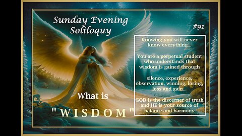 Sunday Soliloquy ~ #91