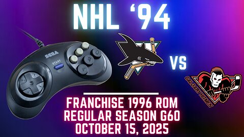 NHL '94 Franchise League (1996) - Sharks (Len) at Hitmen (DPS) {Genesis} Game 60