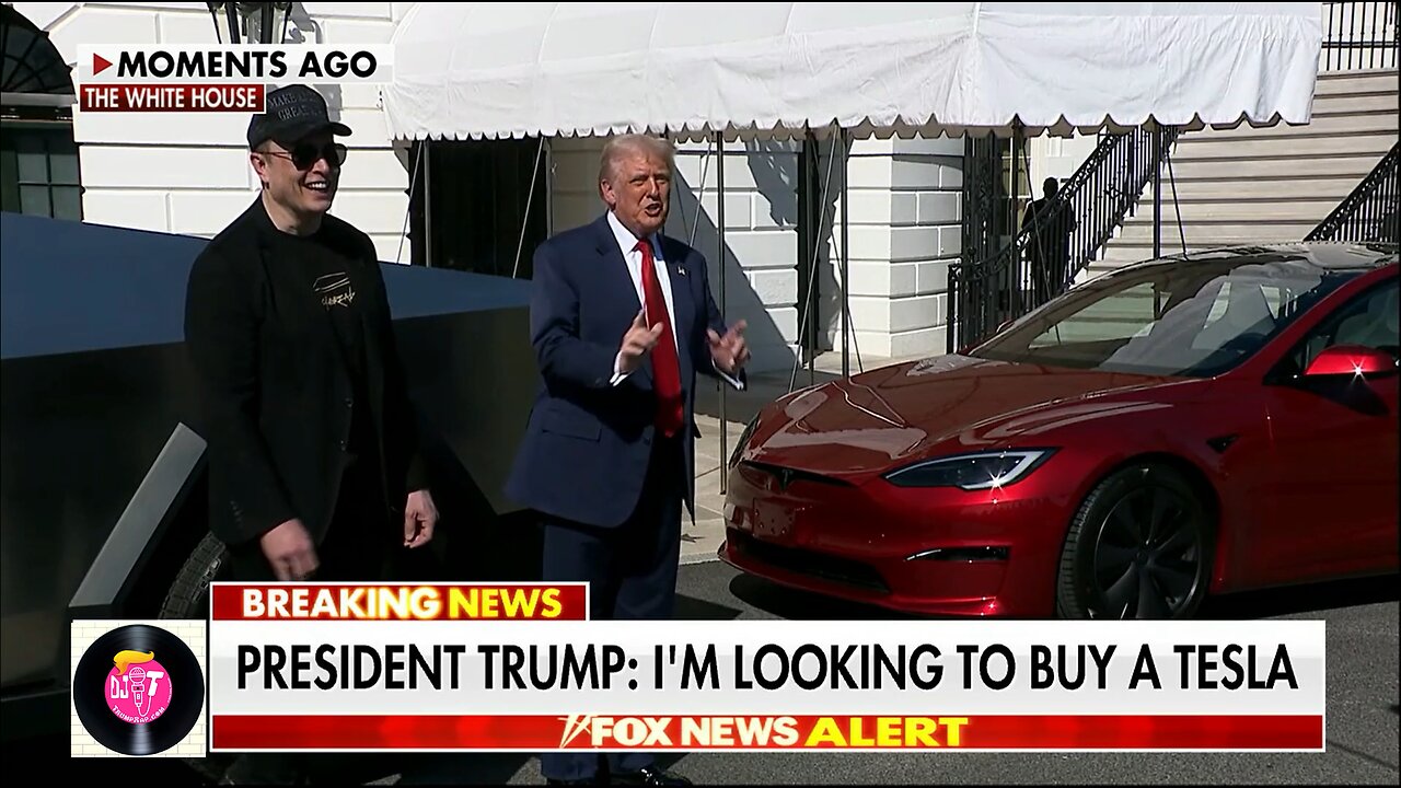 President Trump Buys Tesla, Takes Questions at White House With Elon Musk - Full Interview