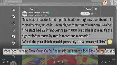 More ''god'' Winning There Going On For The satanic jesuit orange Tool! Baby Culling Cut, Yep!