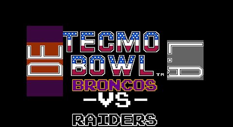 Tecmo Bowl (NES) Denver Broncos vs LA Raiders.