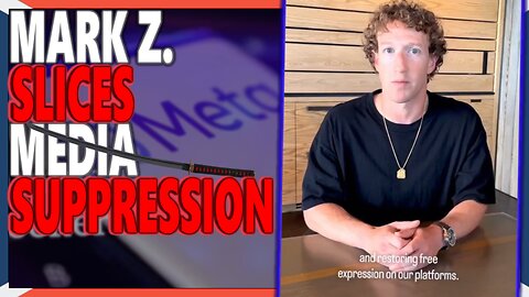Zuckerberg REMOVES 'Fact Checkers' and Proclaims "Free Speech"