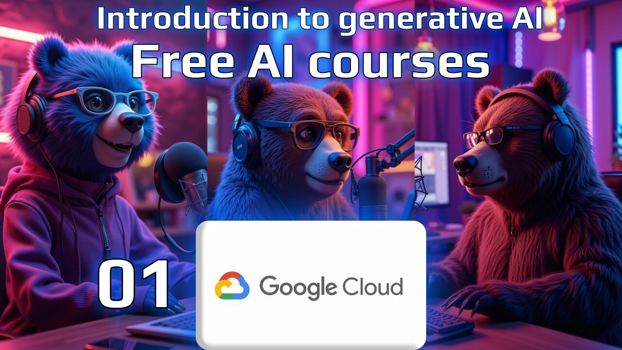 FREE AI COURSE 01 from GOOGLE CLOUD with the AI ​​BEARS