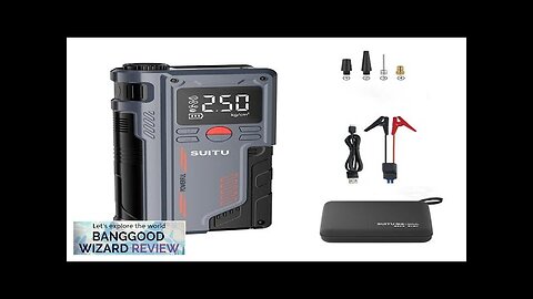 SUITU Jump Starter with Air Compressor Car Emergency Starting Power Supply 150PSI Review