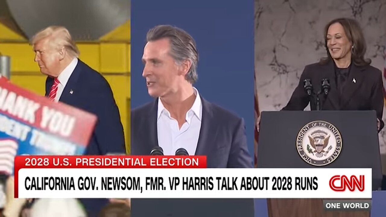 Gavin Newsom and Kamala Harris talk about 2028 runs