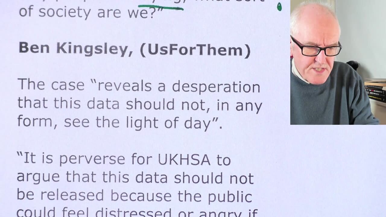 UK Government vaccine excess deaths data refusal