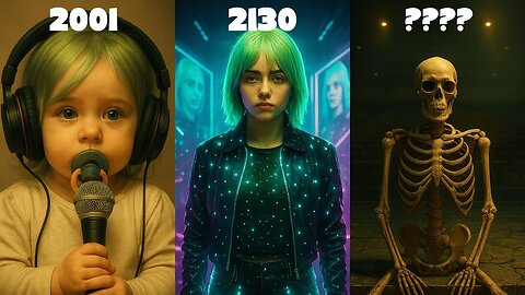From Baby to Gothic Goddess: The Evolution of Billie Eilish (AI)