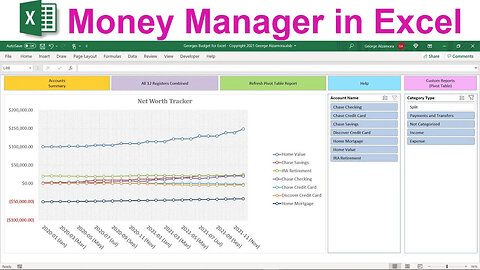 Money Manager Spreadsheet: Wealth Tracker App