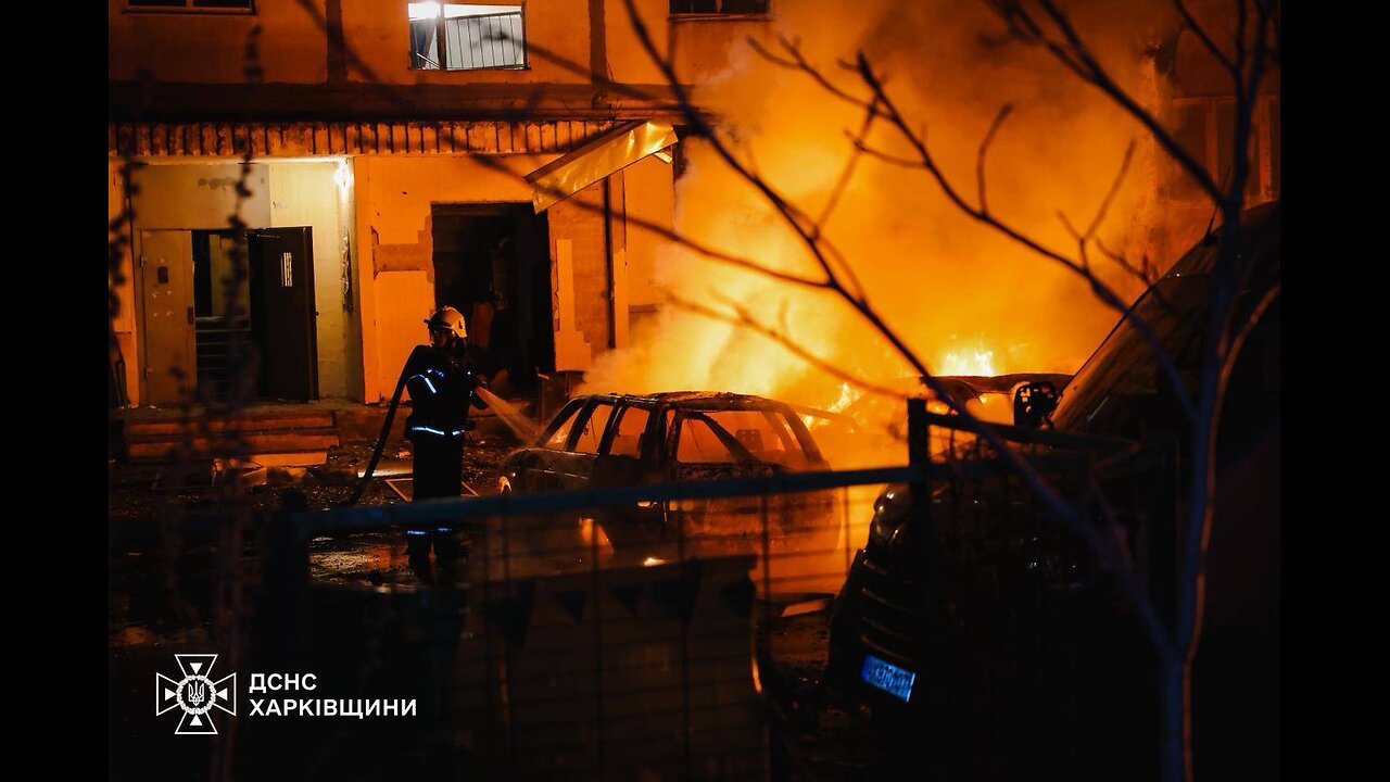 The State Emergency Service also showed footage of the consequences of the Russian