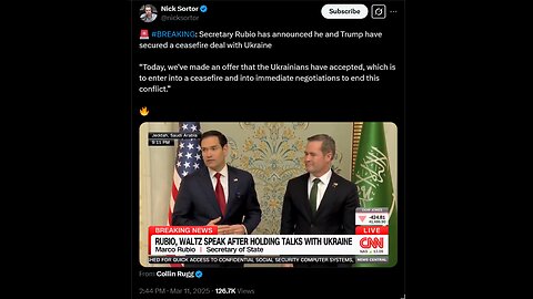 🚨 #BREAKING: Secretary Rubio has announced he and Trump have secured a ceasefire