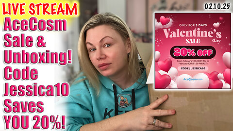 Live AceCosm Sale & Unboxing! Code Jessica10 Saves you Money! Wannabe beauty guru