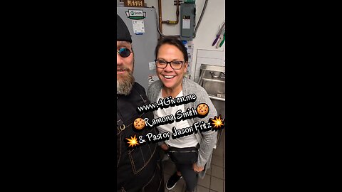 Ramona & Steve Smith volunteered to make chocolate chip cookies & Pastor Jason Fritz popped in!