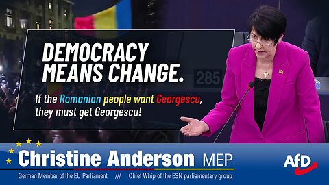 German AfD Christine Anderson: If Romanians want Georgescu, they must get Georgescu!