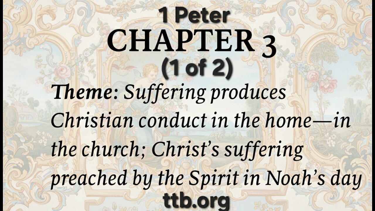 1 Peter Chapter 3 (Bible Study) (1 of 2)