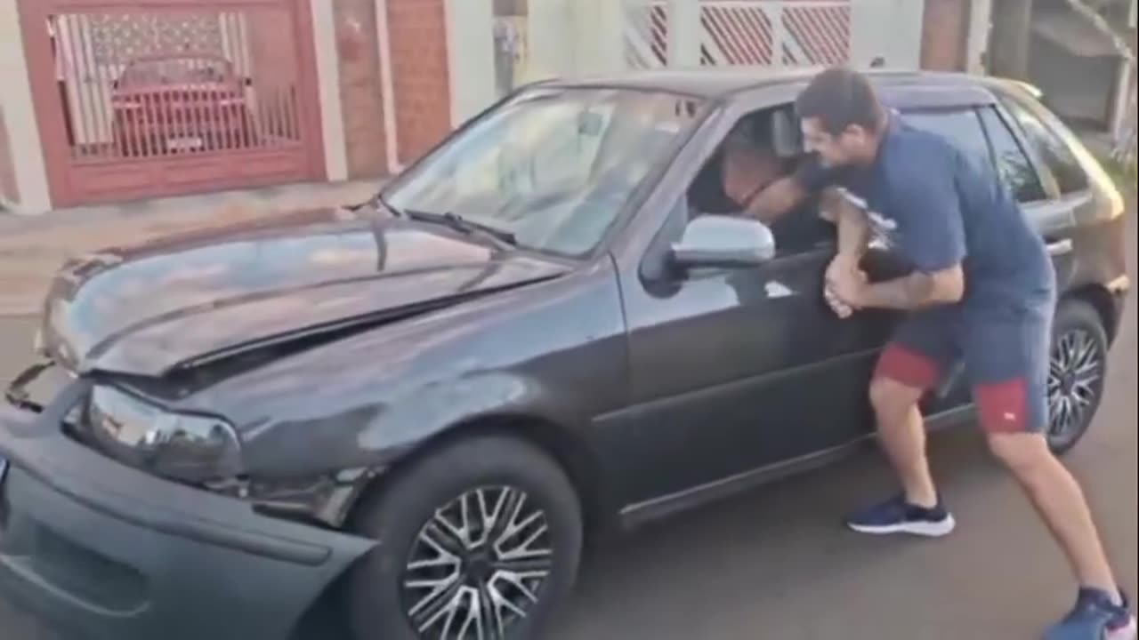 Insane! Crazy knockouts in car