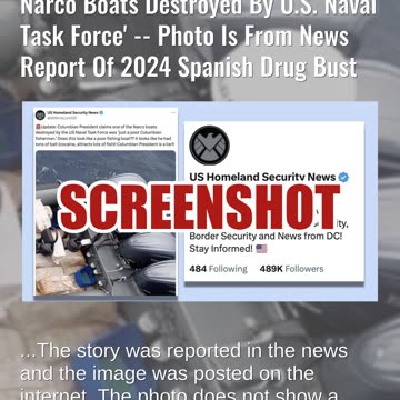 Fact Check: Image Of Fishing Boat With Cocaine NOT 'One Of The Narco Boats Destroyed By U.S.'