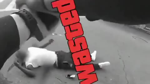 african stabs white woman - cop shoots him