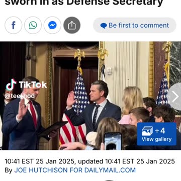 Pete Hegseth Sworn In As Defense Secretary In Front Of Seven Children!