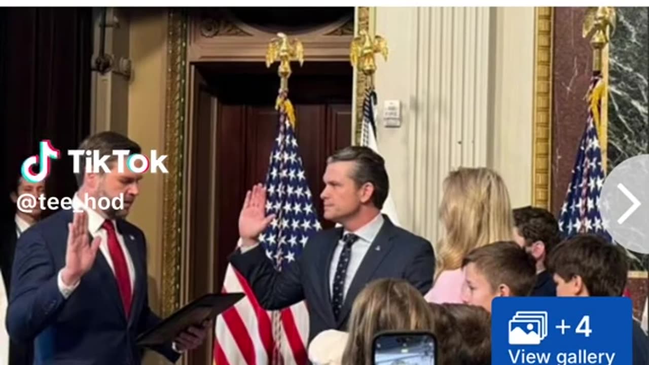 Pete Hegseth Sworn In As Defense Secretary In Front Of Seven Children!